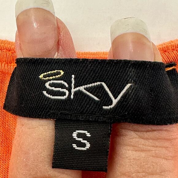SKY WHO REMEMBERS “SKY” — BRAVO OC -Housewives WORE Orange Rayon SPANDEX SMALL - Picture 9 of 11